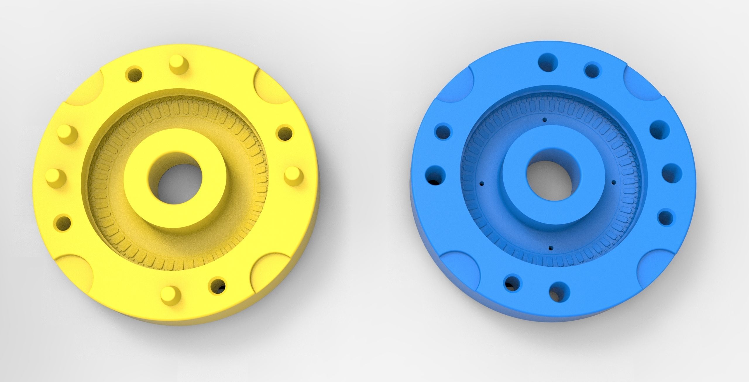 Mold for diecast rear tire of vintage dragster 2 Scale 1 to 10 3D print model_5