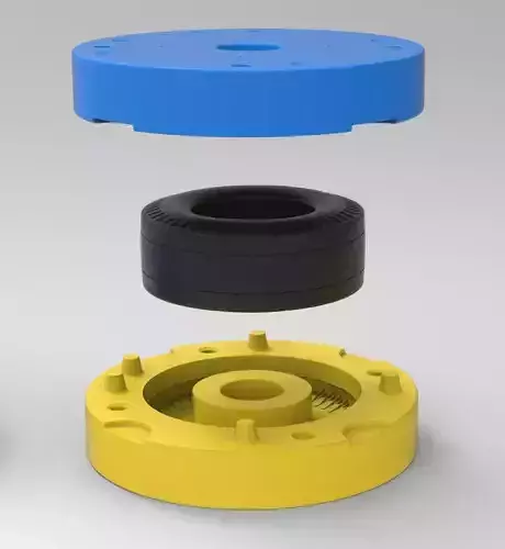 Mold for diecast rear tire of vintage dragster  2 Scale 1 to 10