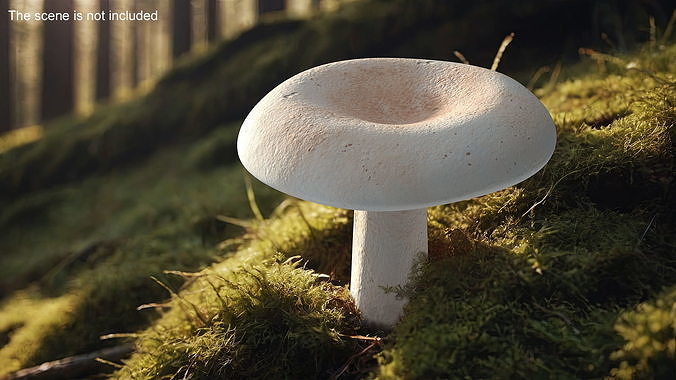 Milk Mushroom 3D model 2