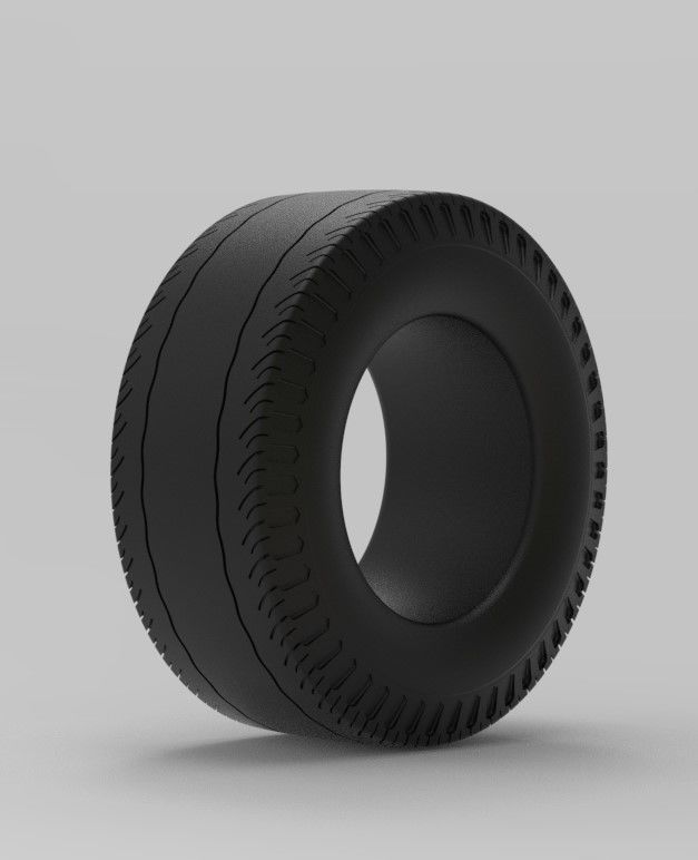 Mold for diecast rear tire of vintage dragster 2 Scale 1 to 25 3D print model_8