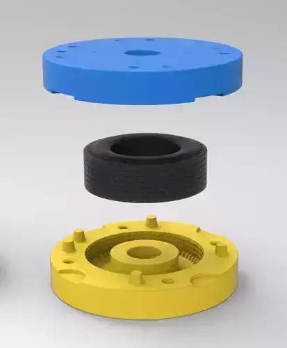 Mold for diecast rear tire of vintage dragster 9 Scale 1 to 10