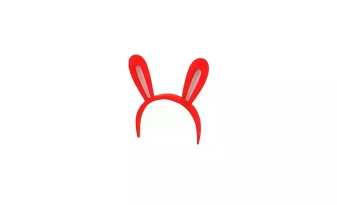 Prop48 Bunny Headband Low-poly 3D model