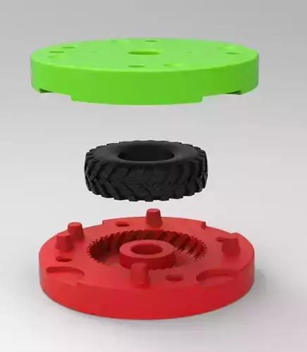 Mold for diecast military Ural tire OI-25 Scale 1 to 25