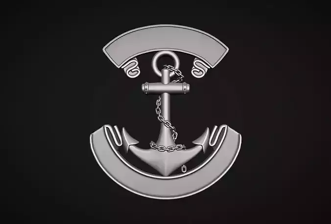 Anchor with ribbon