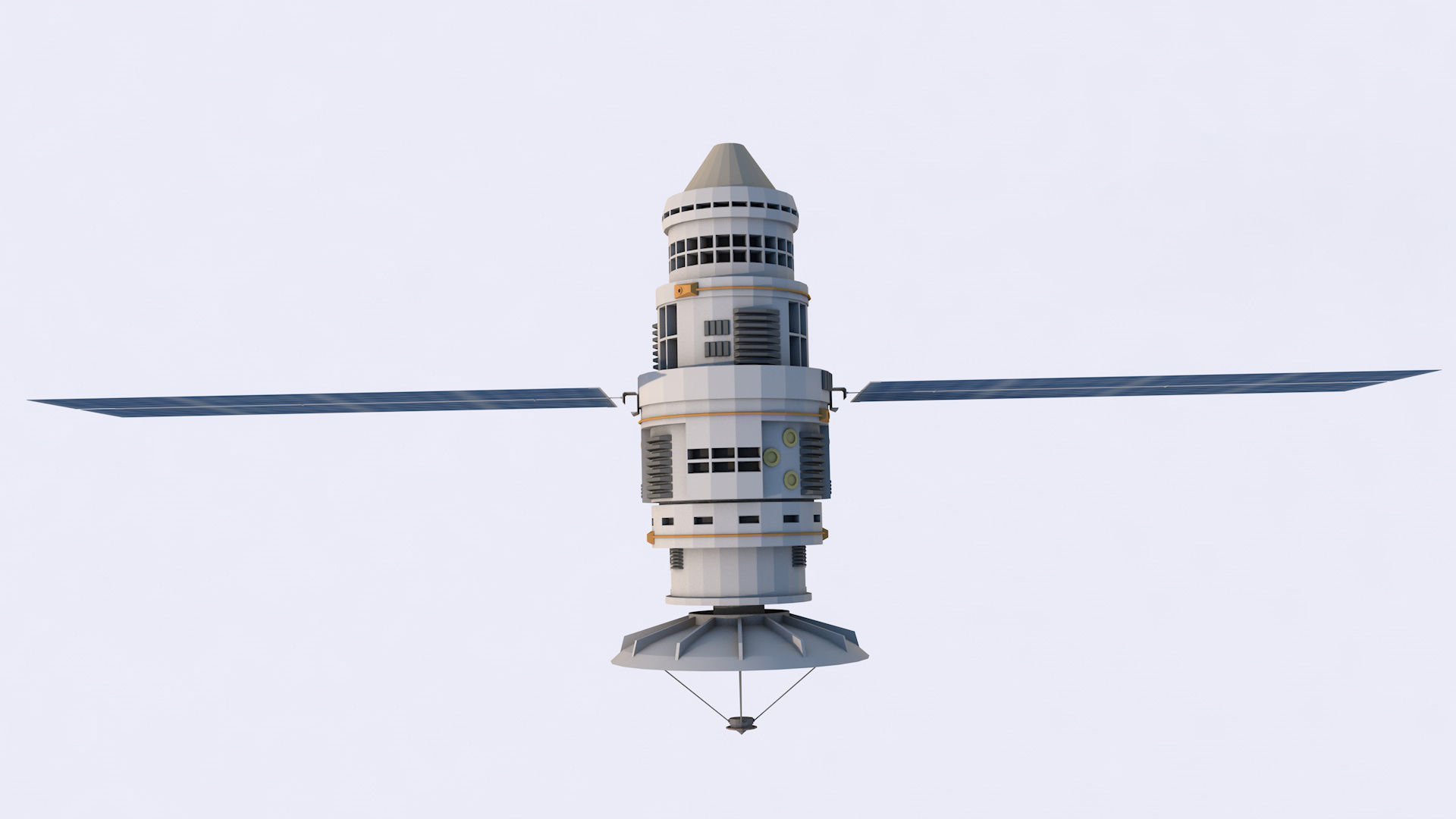 Spacecraft Satellite Low-poly 3D model_5