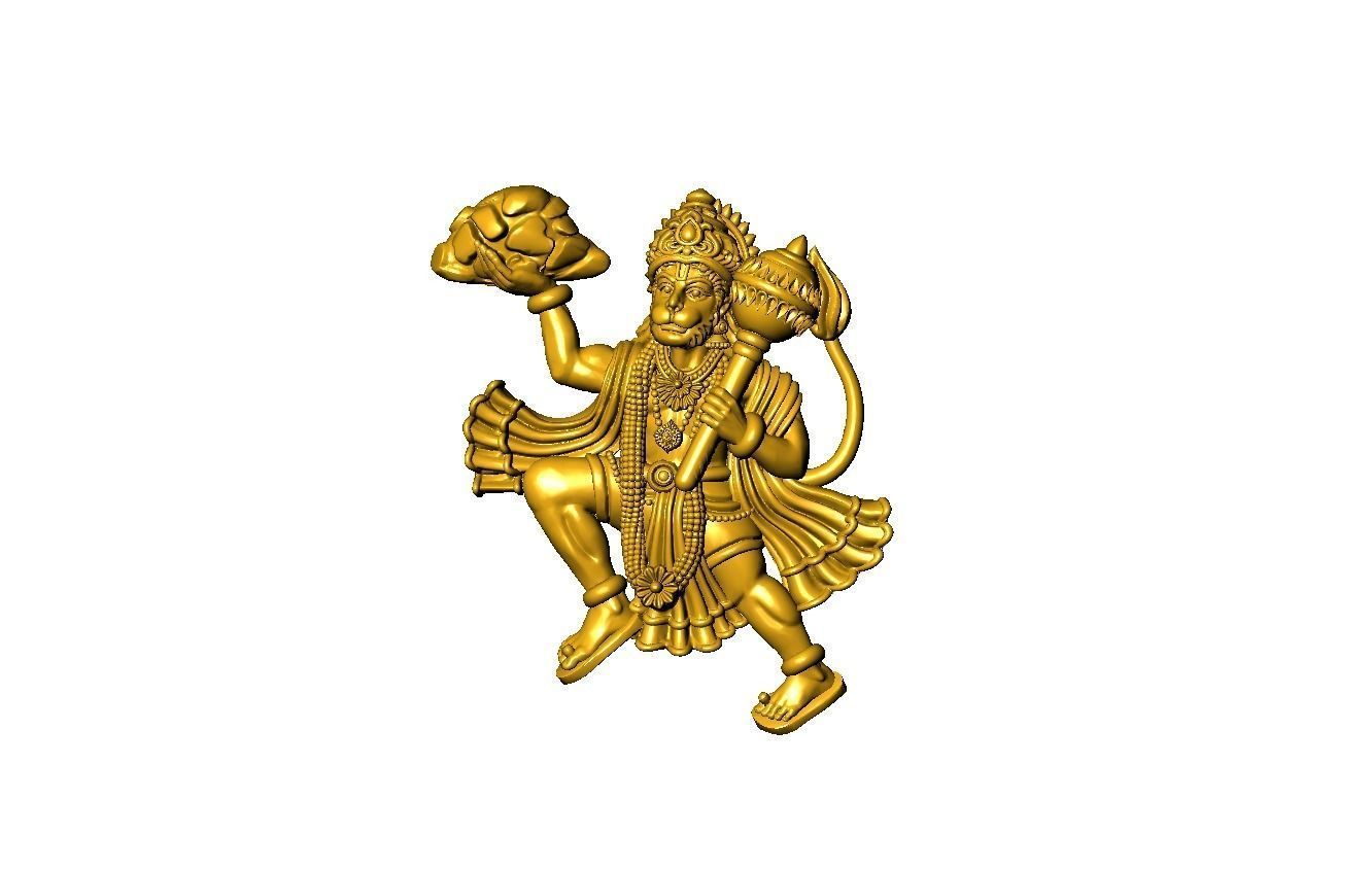 Hanuman ji statue 3D print model_1