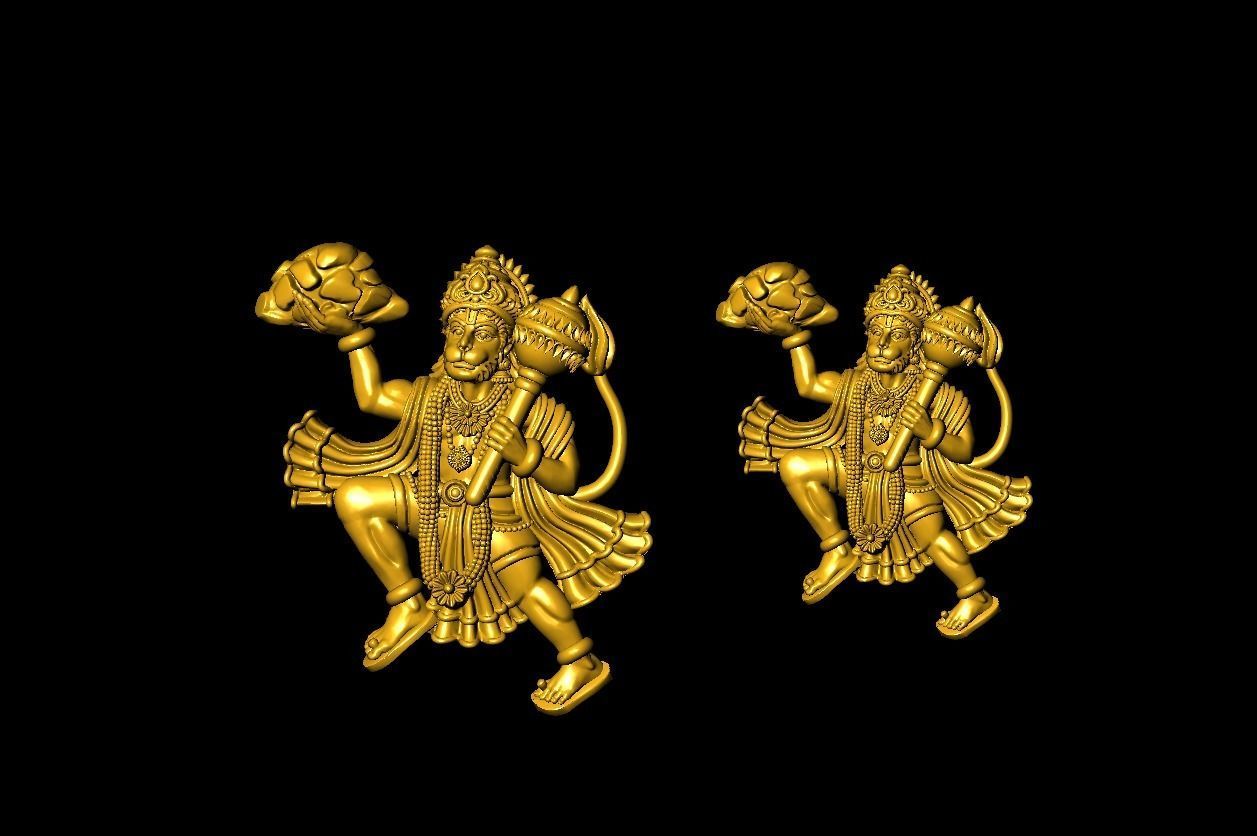 Hanuman ji statue 3D print model_3