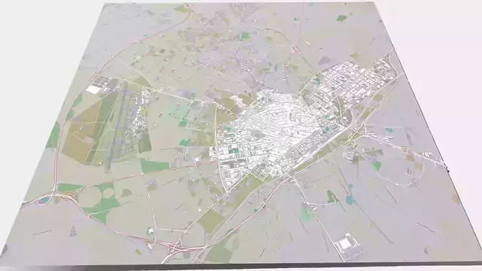 Cityscape Albacete Spain 3D model