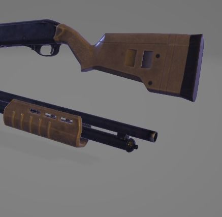 Remington 870 3D model_2