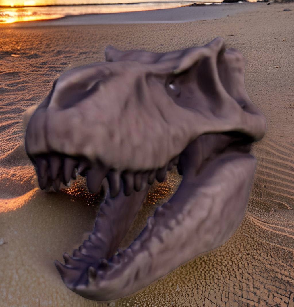 CRANEO TIRANOSAURIO REX 3D print model_4