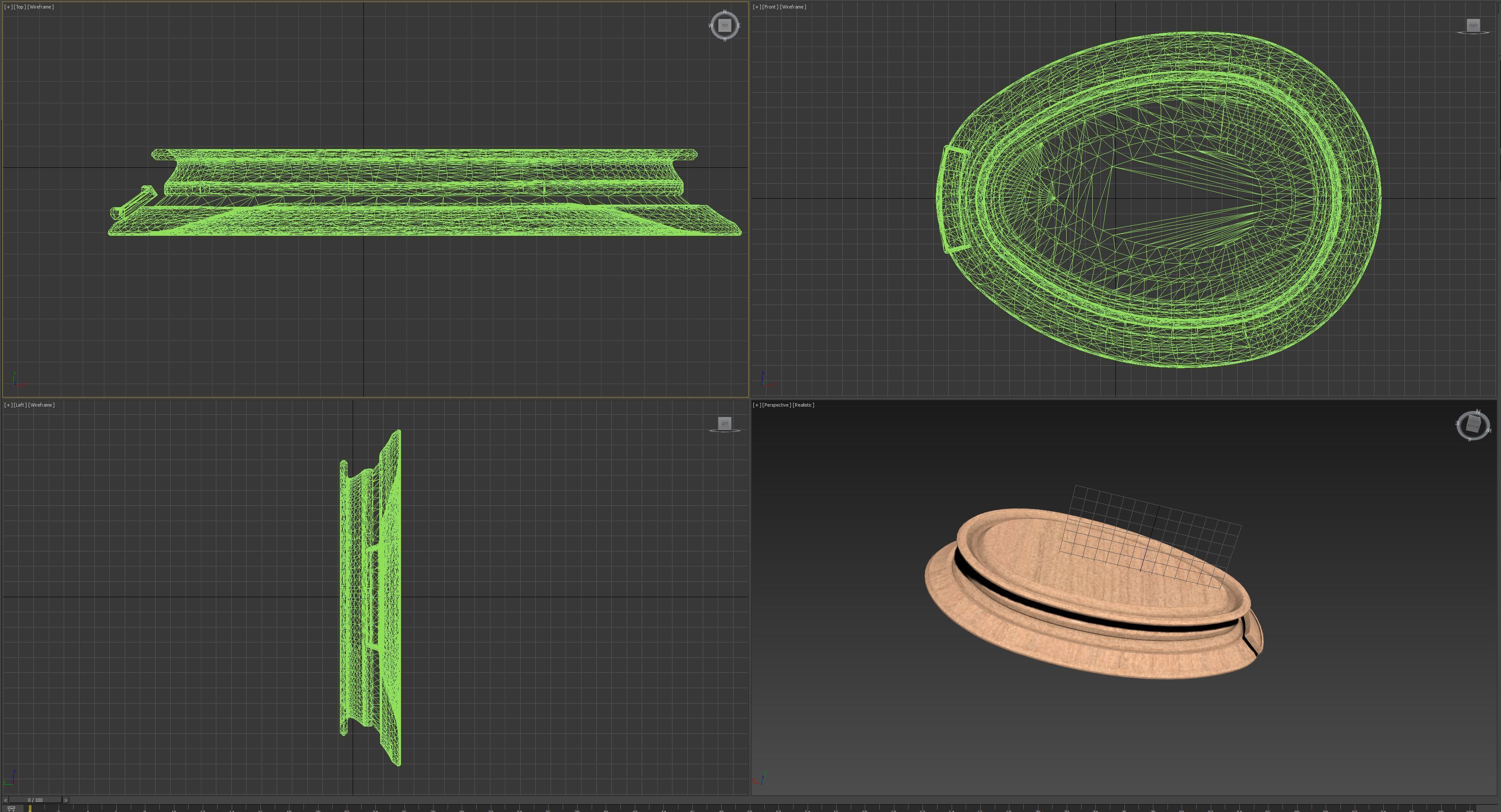 Simple Base 3D print model_10