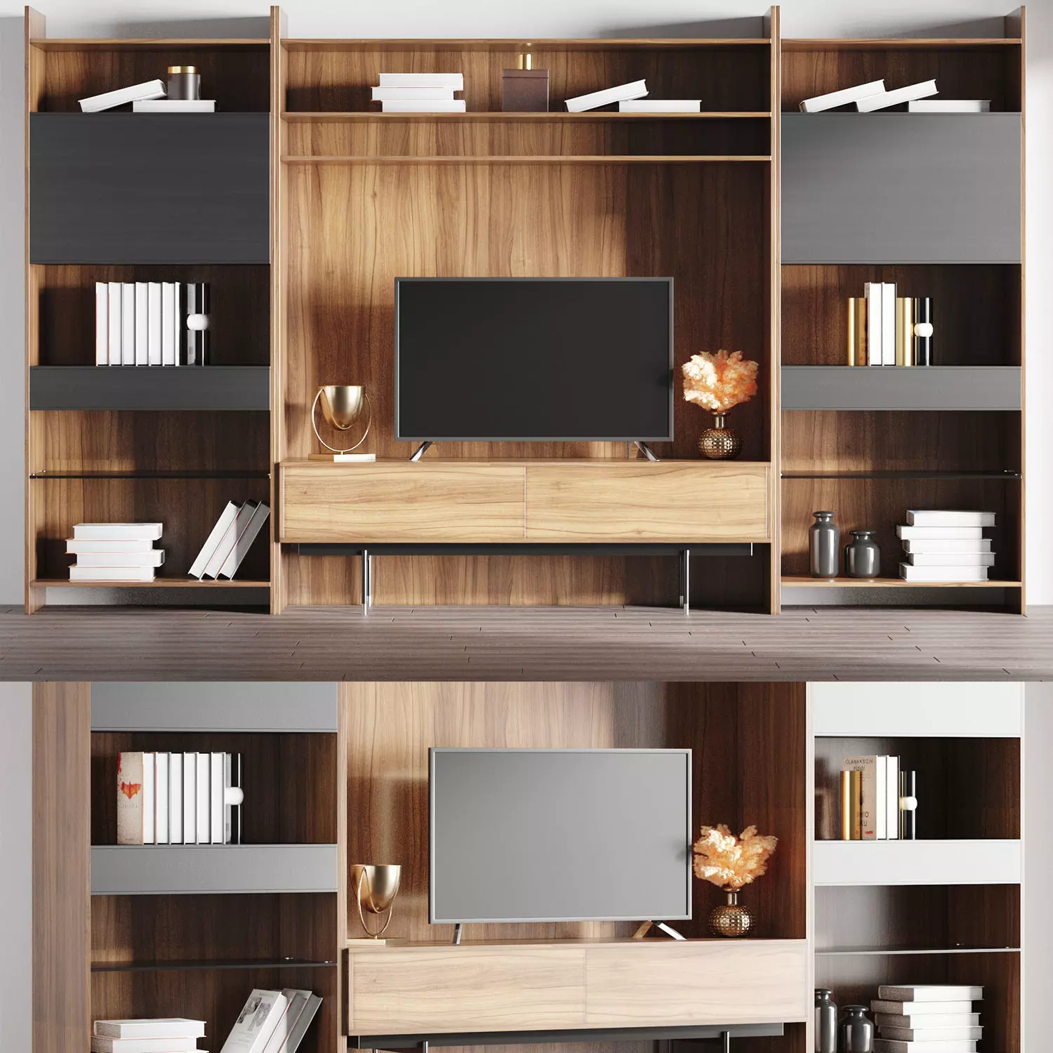 Aureo Tv and Vitrin Set 3D model