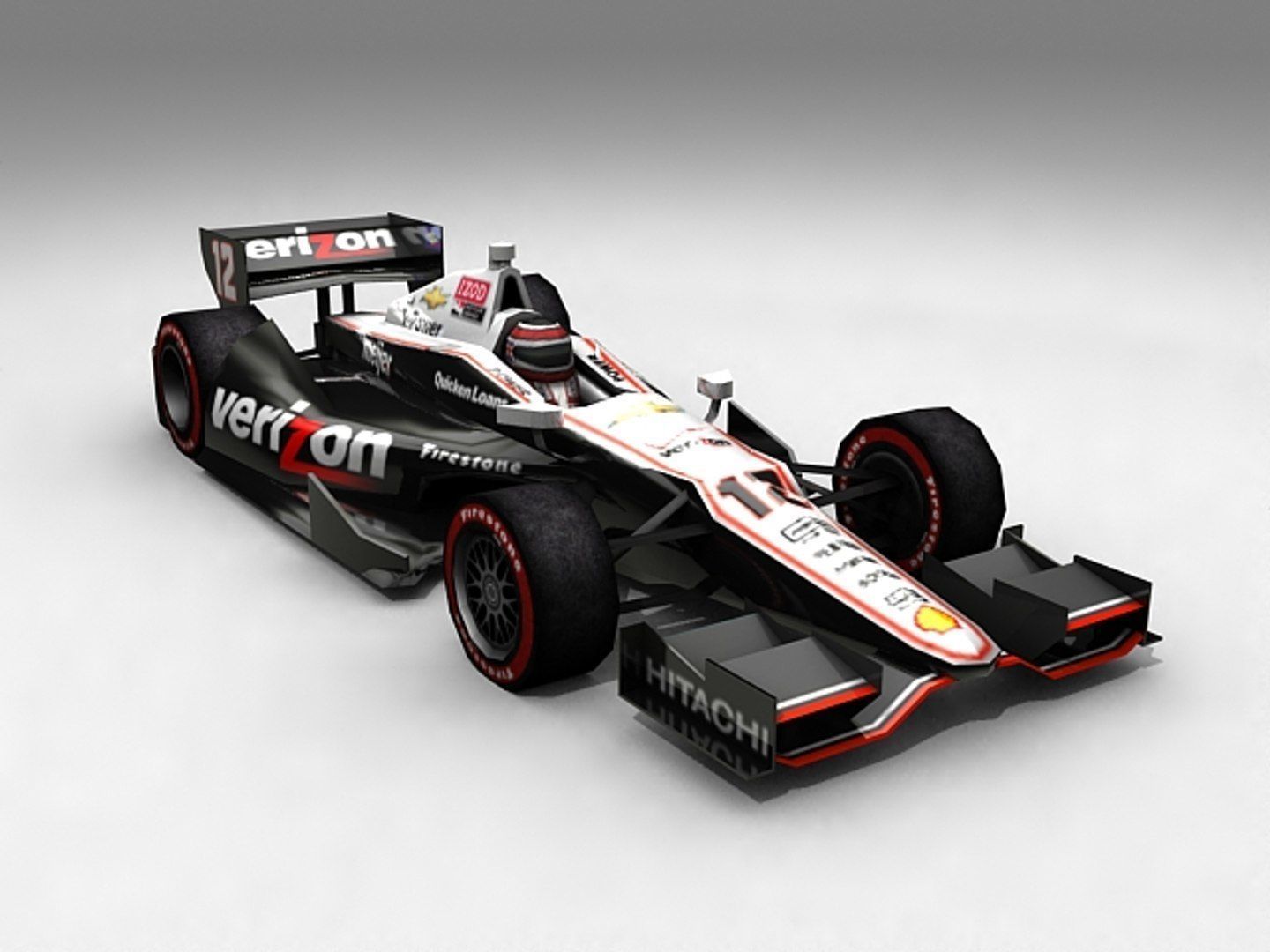 Game Ready Indycar 3D Model Low-poly 3D model_14