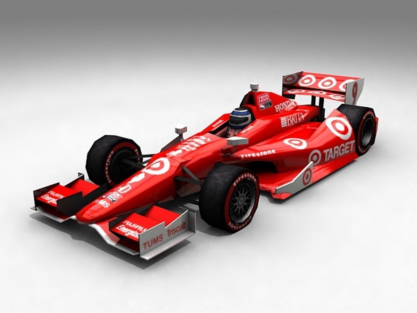 Game Ready Indycar 3D Model Low-poly 3D model_9