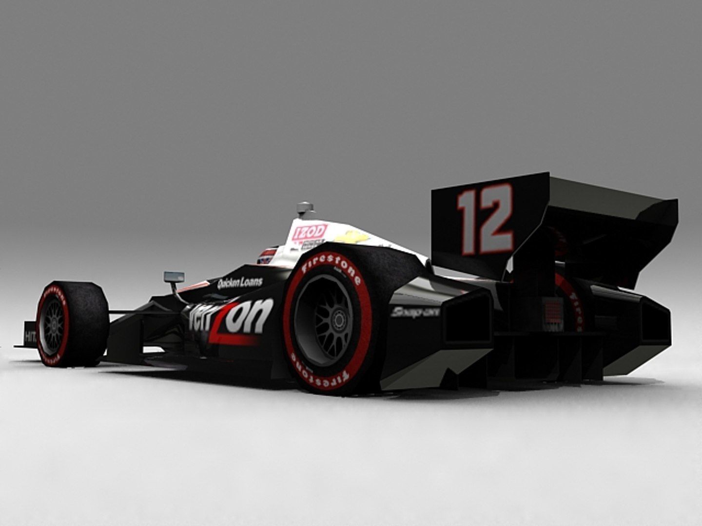 Game Ready Indycar 3D Model Low-poly 3D model_21