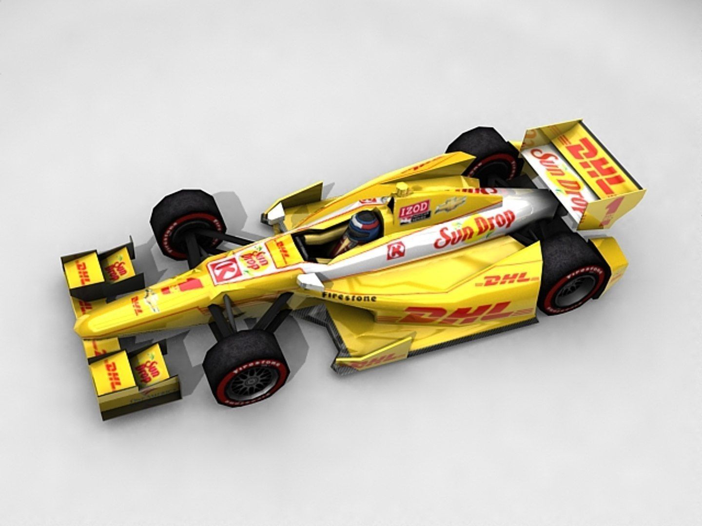Game Ready Indycar 3D Model Low-poly 3D model_8