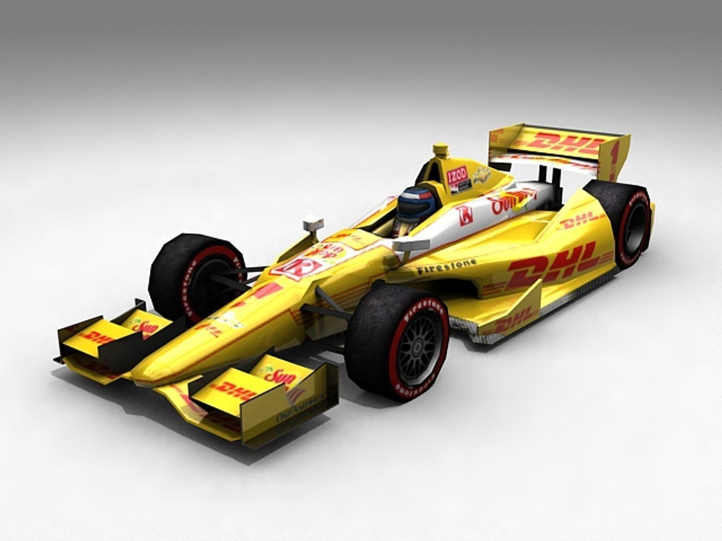 Game Ready Indycar 3D Model Low-poly 3D model_6