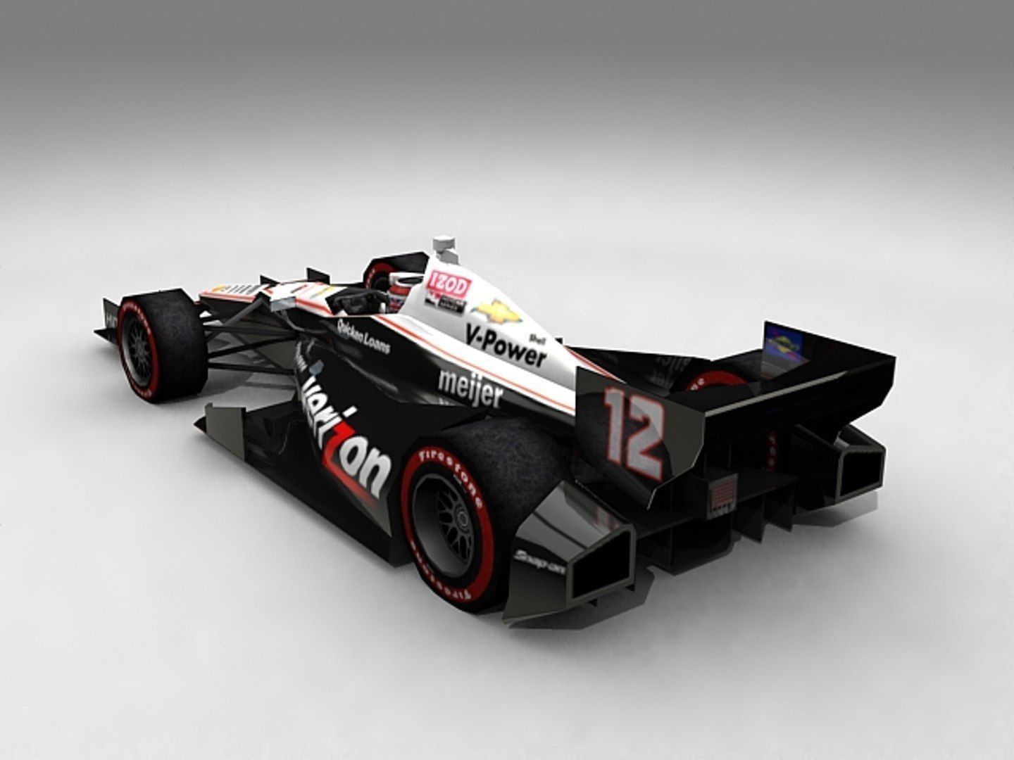 Game Ready Indycar 3D Model Low-poly 3D model_18