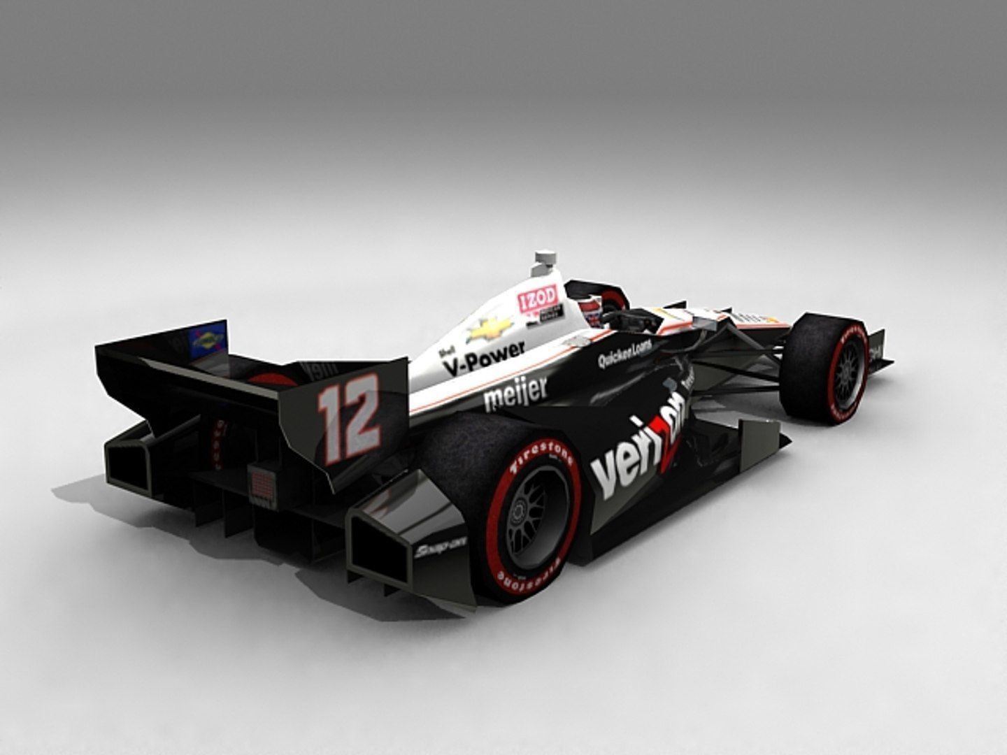 Game Ready Indycar 3D Model Low-poly 3D model_19