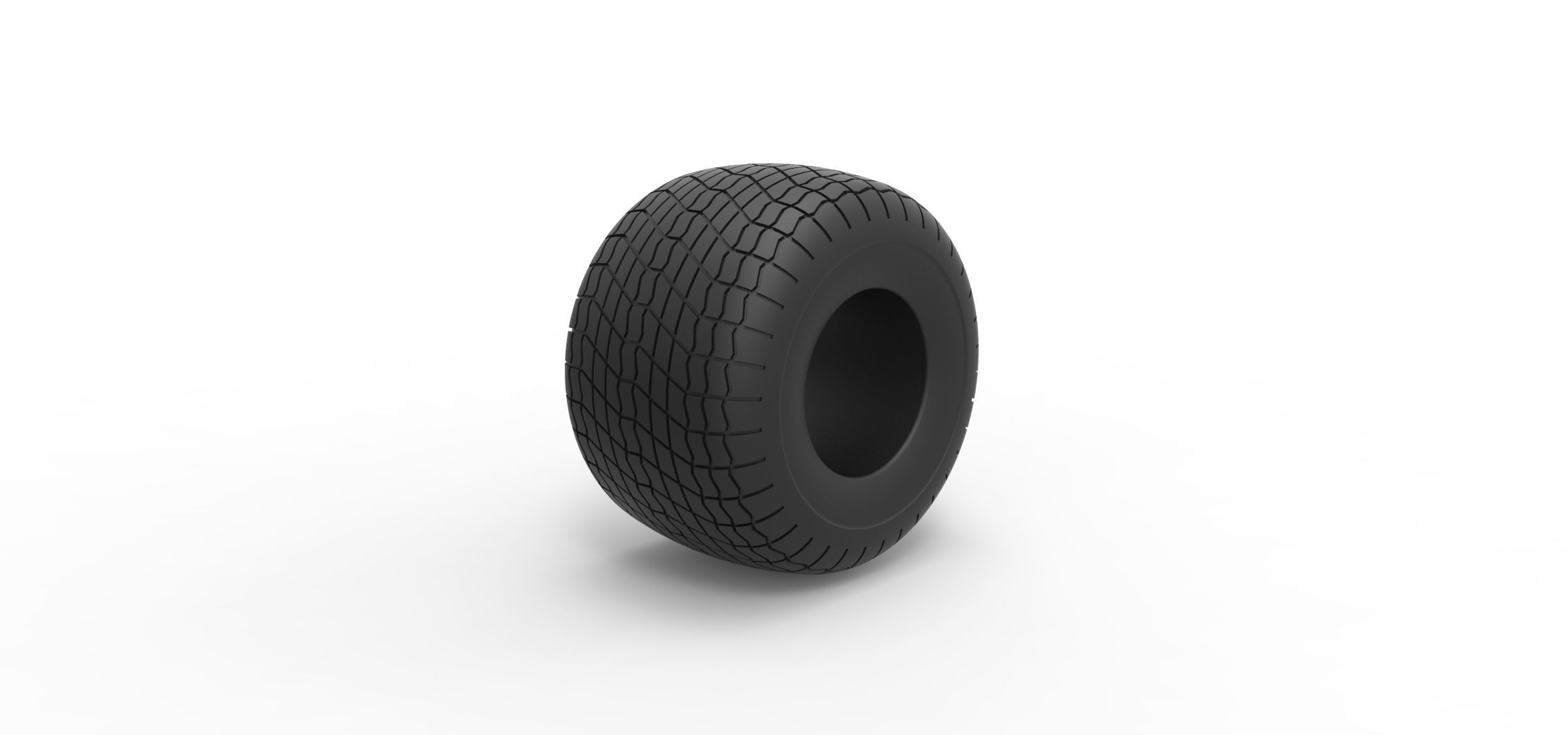 Monster Jam tire 33 Scale 1 to 25 3D print model_1