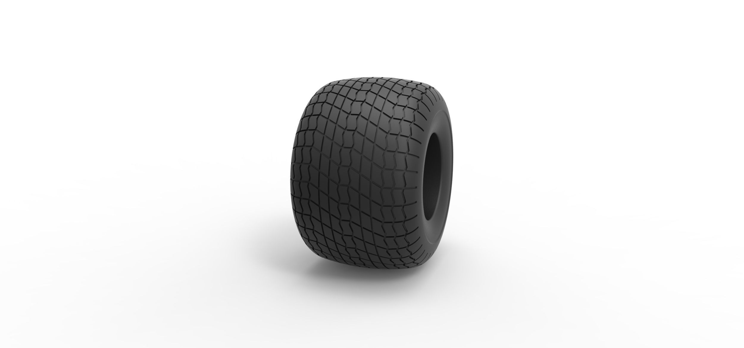 Monster Jam tire 33 Scale 1 to 25 3D print model_2
