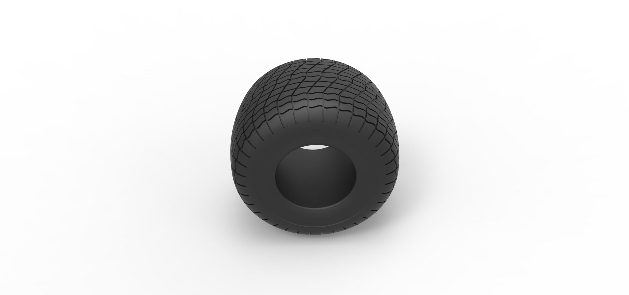 Monster Jam tire 33 Scale 1 to 25 3D print model_5