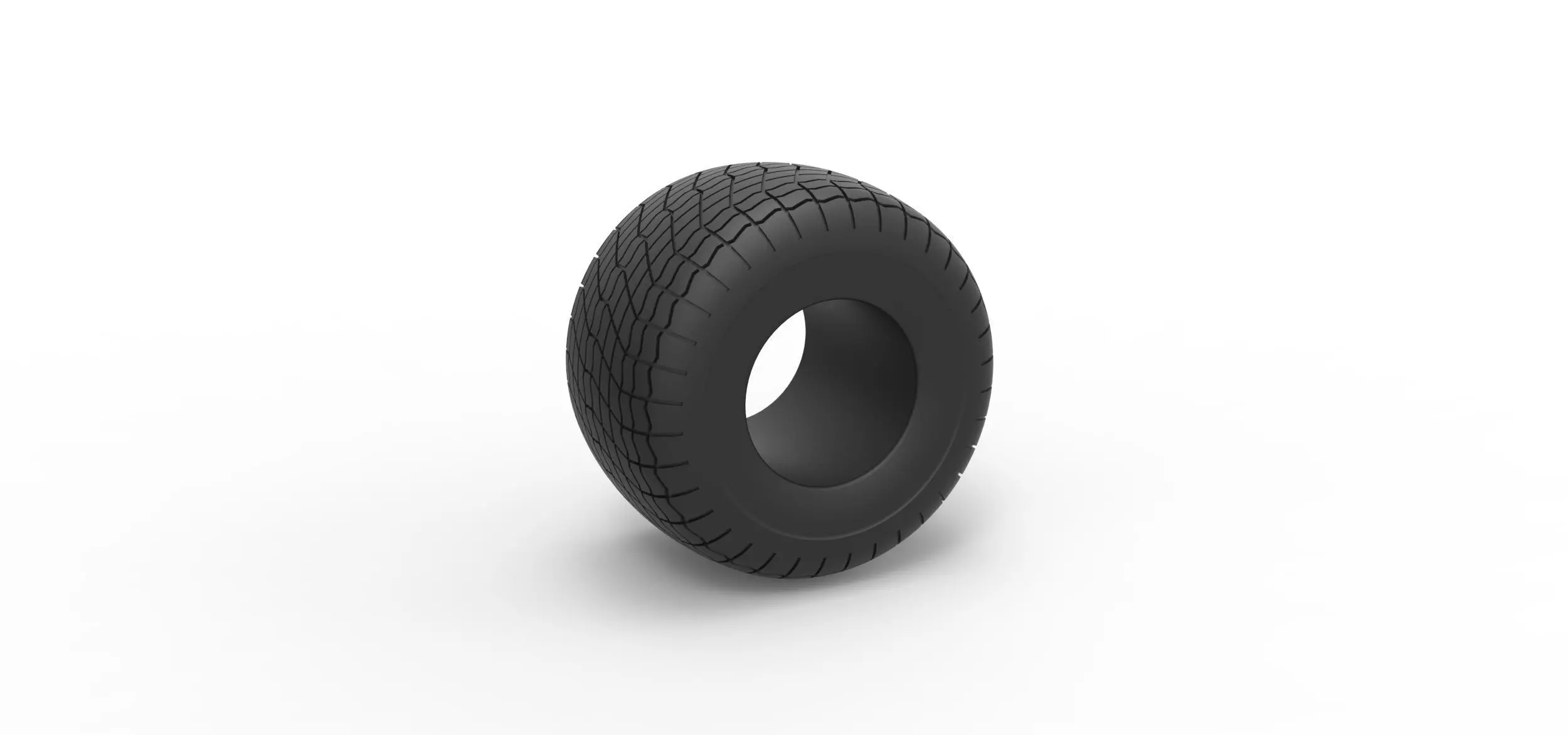 Monster Jam tire 33 Scale 1 to 25 3D print model_0