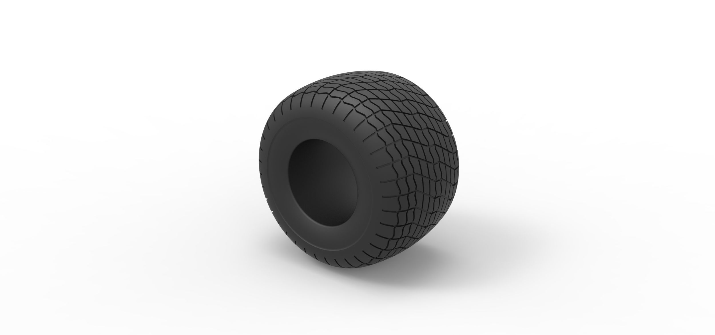 Monster Jam tire 33 Scale 1 to 25 3D print model_6