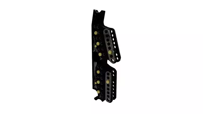 HCD Billet Four Link Brackets  Low-poly 3D model