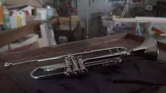 Classic Trumpet 3D model in high detail