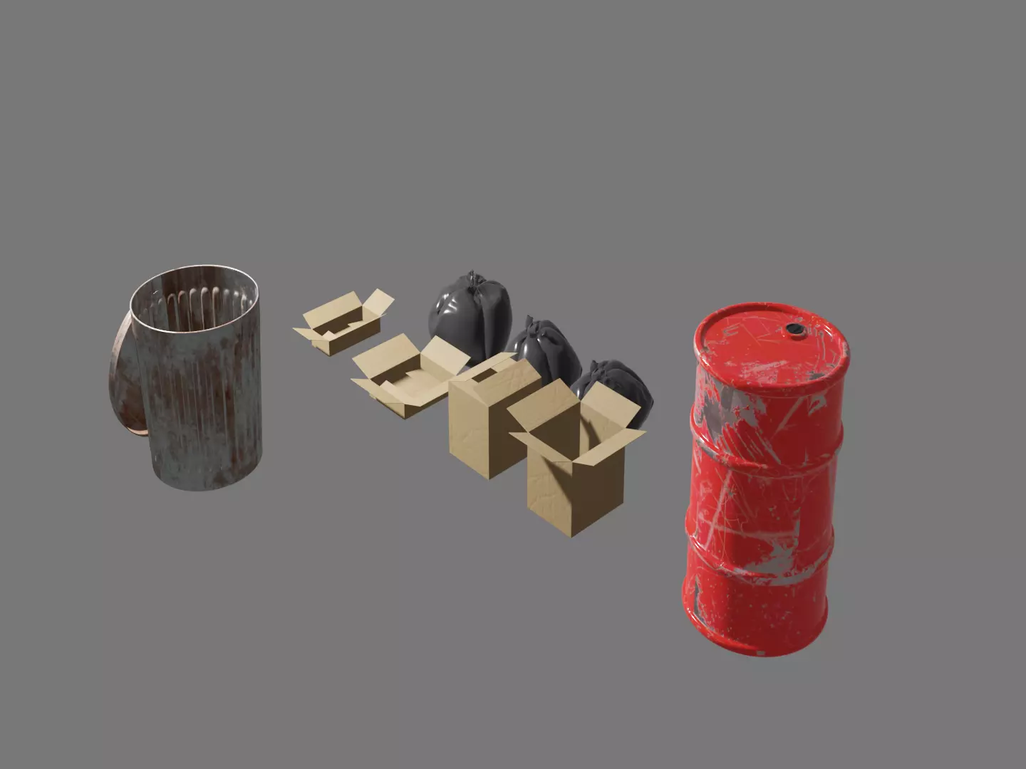 Street Object Pack 3D model_0