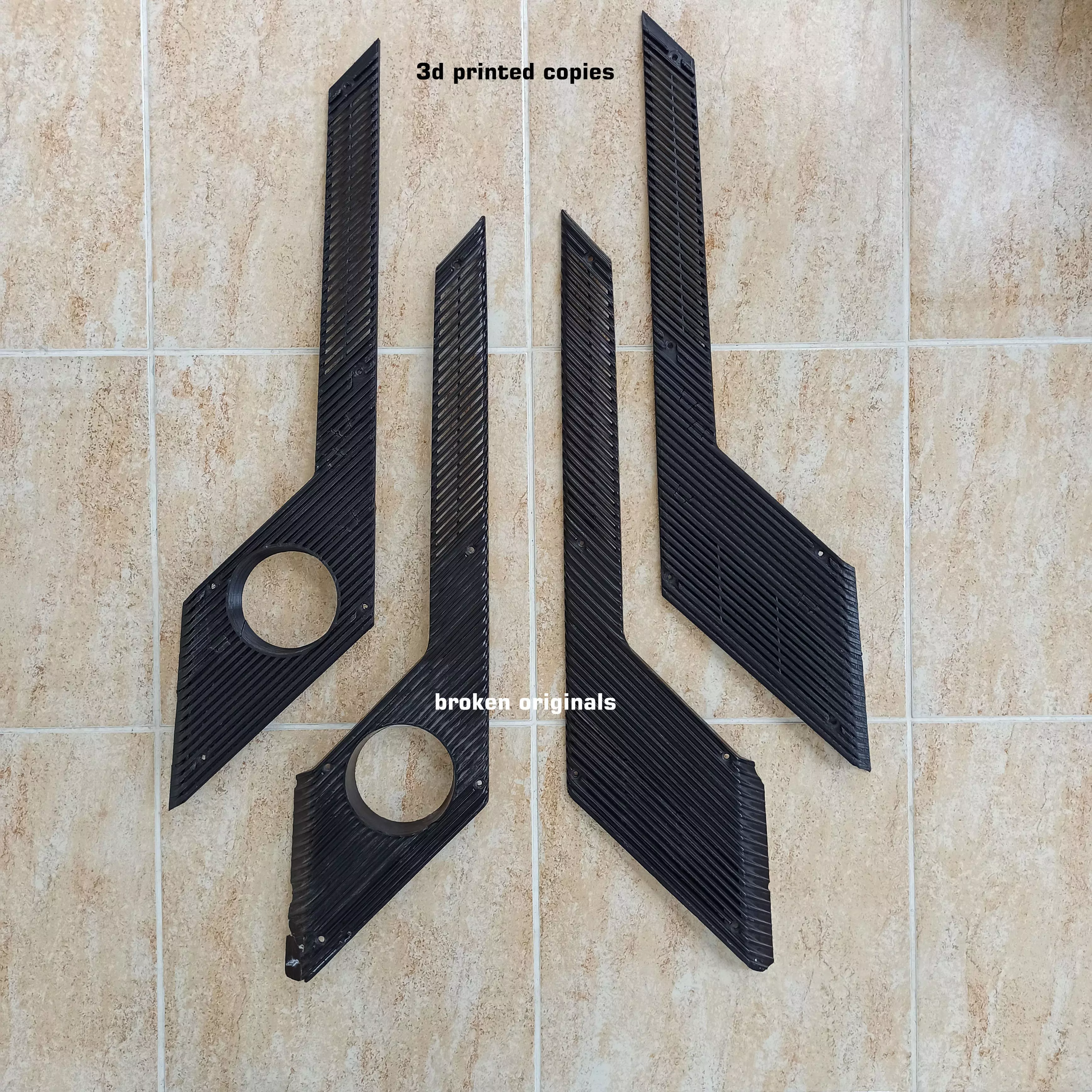 Fiat 131 Abarth C Pillar Plastic Cover Grill 3D print model_0