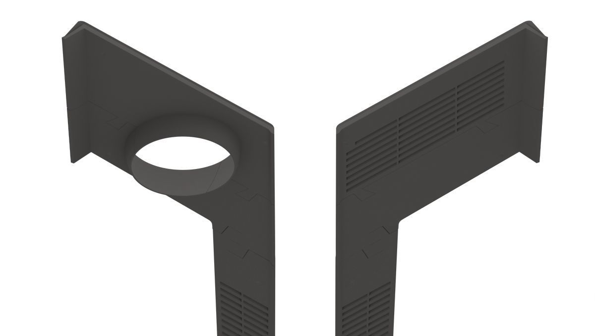 Fiat 131 Abarth C Pillar Plastic Cover Grill 3D print model_10