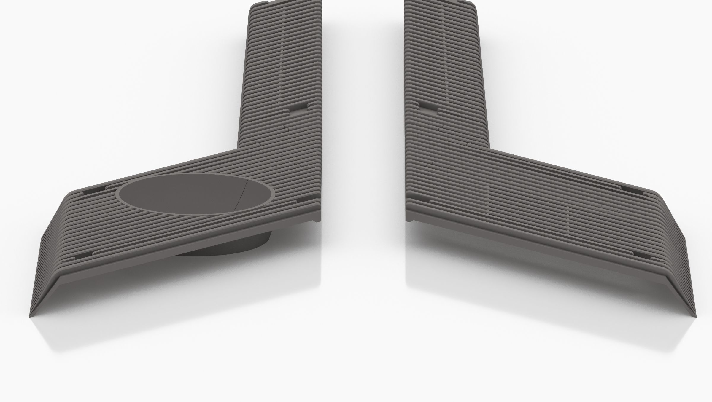 Fiat 131 Abarth C Pillar Plastic Cover Grill 3D print model_9