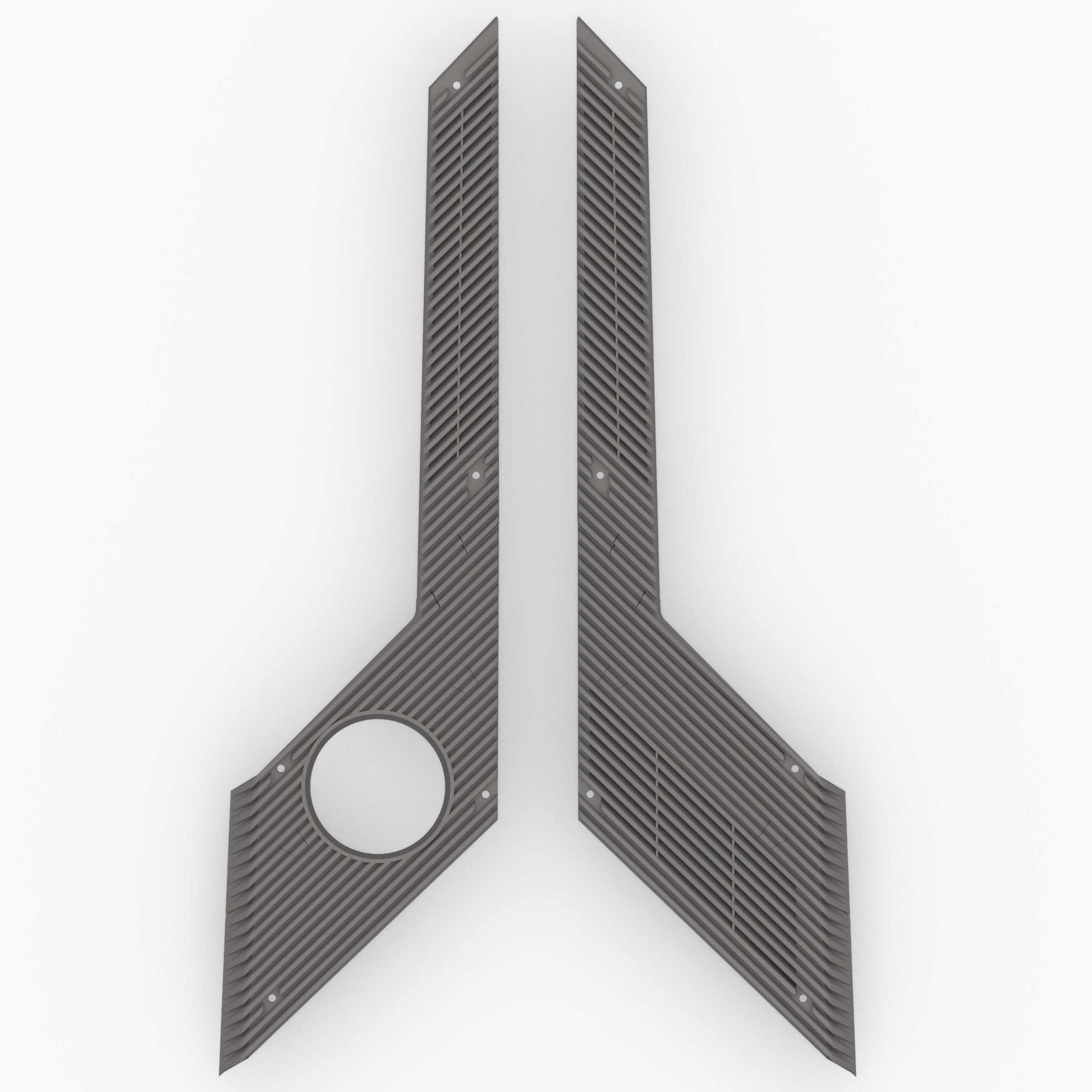 Fiat 131 Abarth C Pillar Plastic Cover Grill 3D print model_1