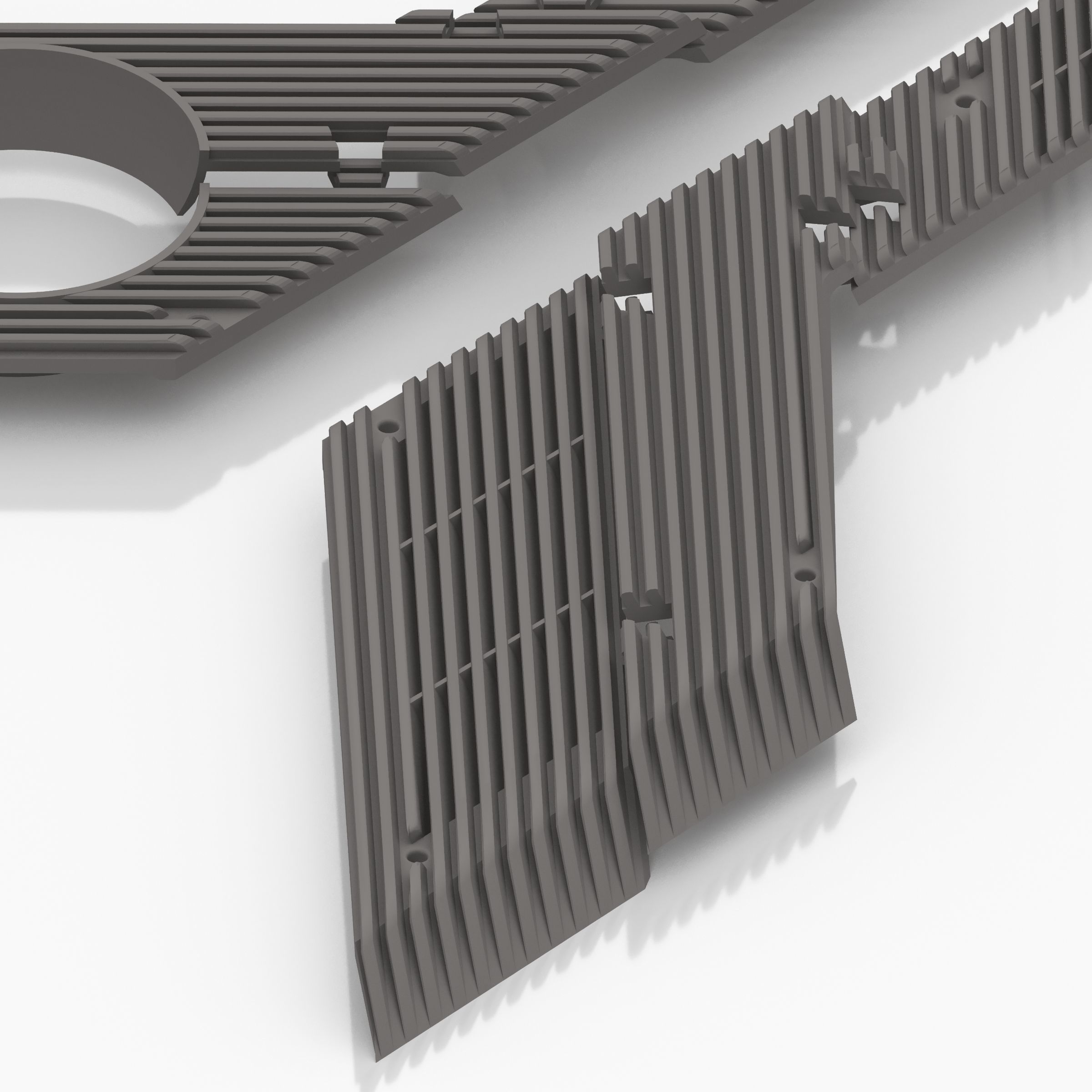 Fiat 131 Abarth C Pillar Plastic Cover Grill 3D print model_2