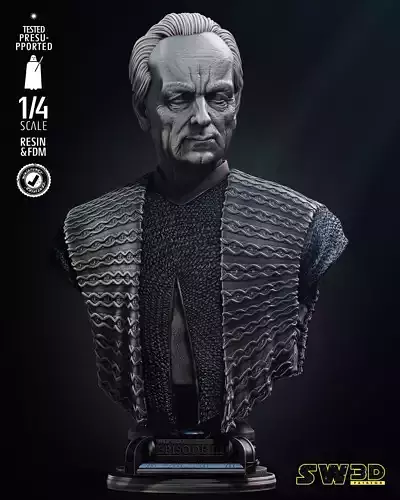 STAR WARS Palpatine Portrait Bust Tested for 3D Printing 3D print model