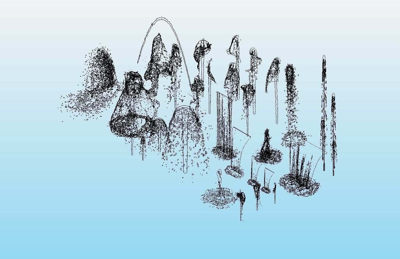 FUENTE DE AGUA REVIT RFA -  WATER SOURCE RFA REVIT  3D model_2