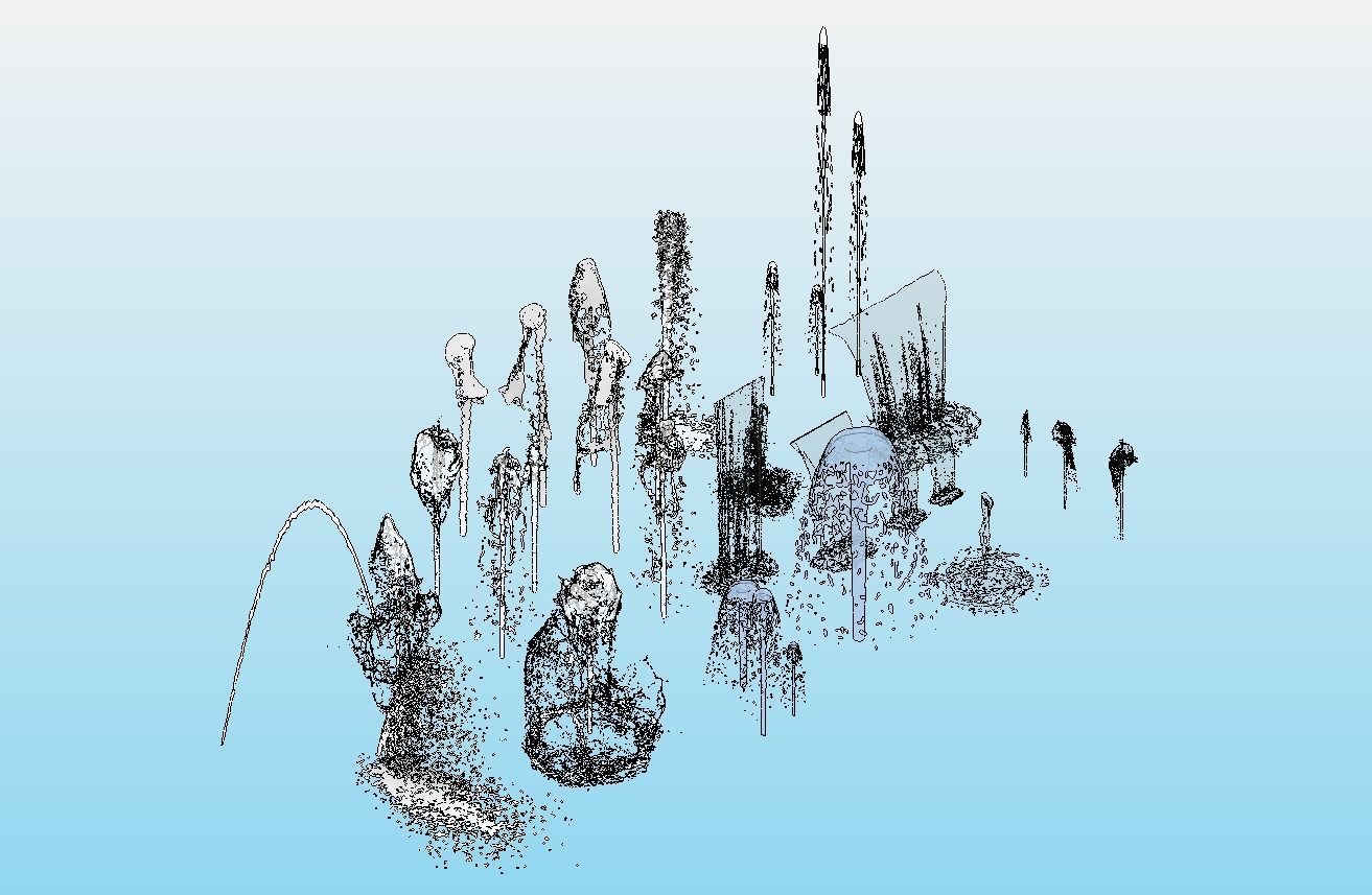 FUENTE DE AGUA REVIT RFA -  WATER SOURCE RFA REVIT  3D model_3