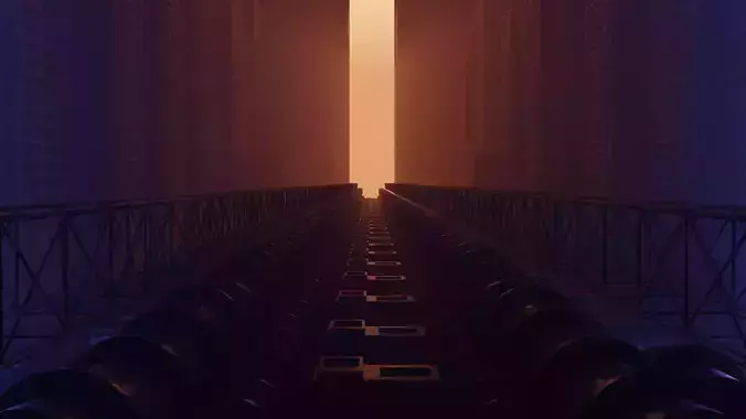 Foggy Long Way - Concept Art scene 3D model