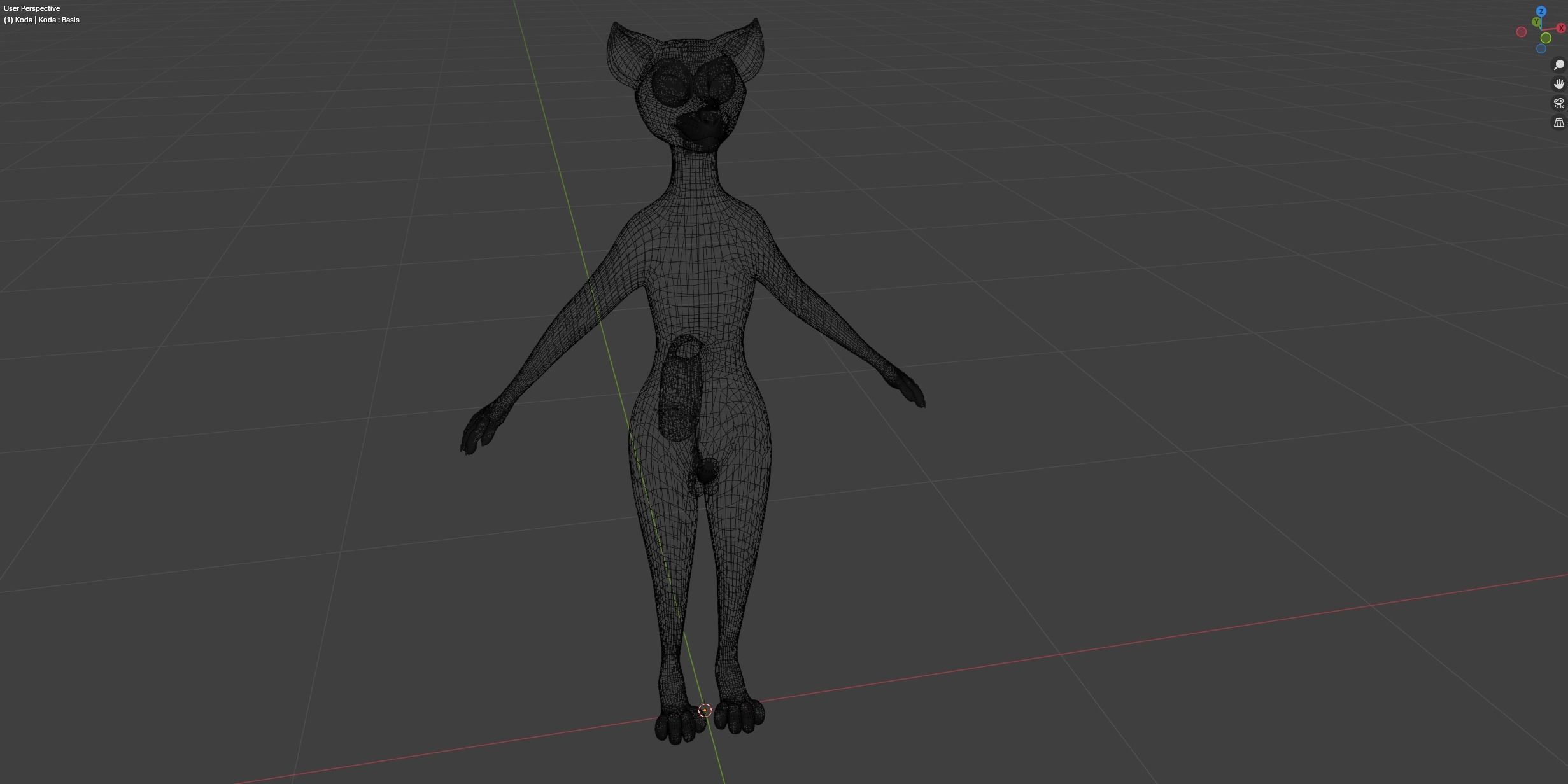 Koda Anthro Wolf Low-poly 3D model_29