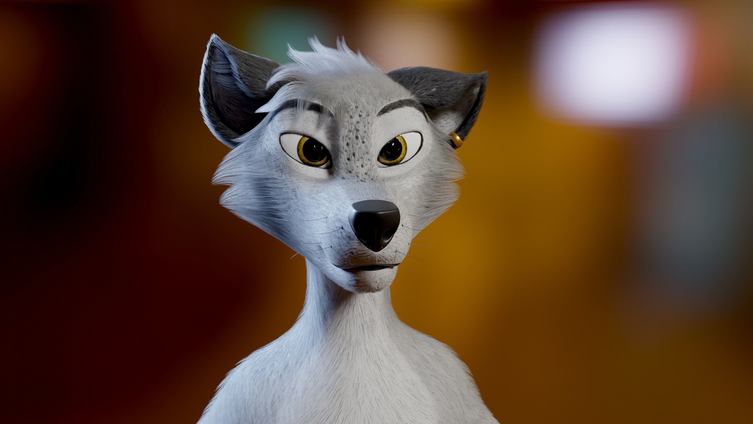 Koda Anthro Wolf Low-poly 3D model_26