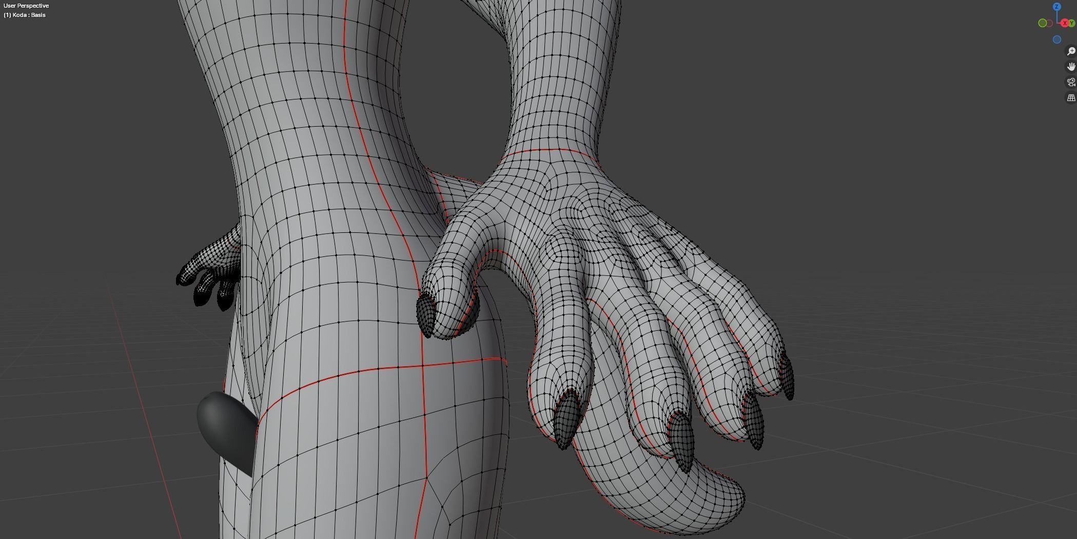 Koda Anthro Wolf Low-poly 3D model_54