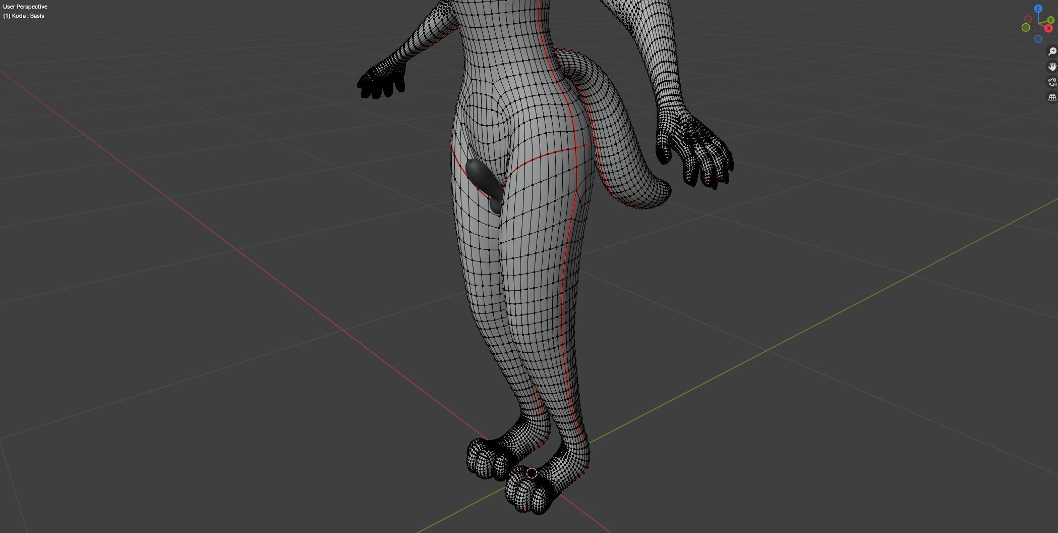 Koda Anthro Wolf Low-poly 3D model_52