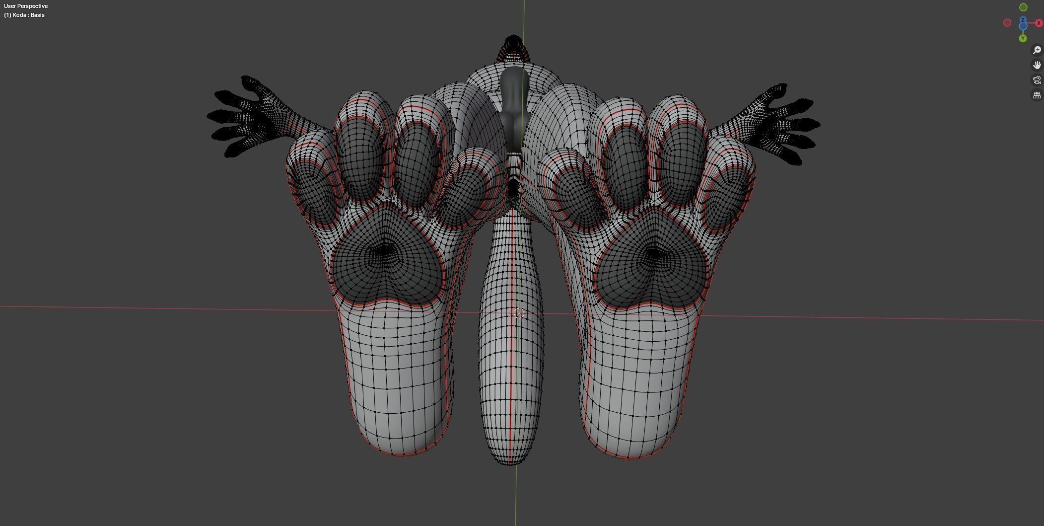 Koda Anthro Wolf Low-poly 3D model_57