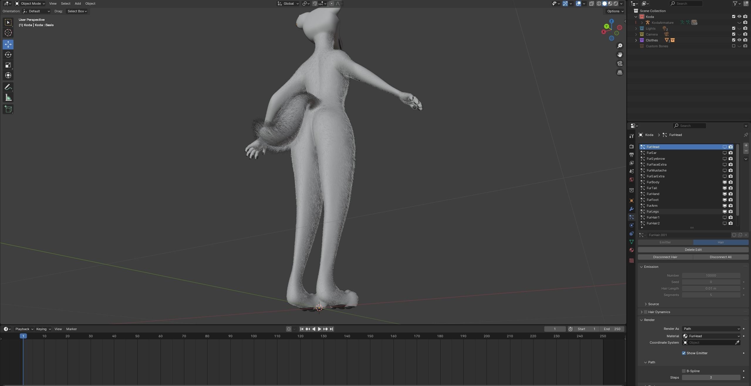 Koda Anthro Wolf Low-poly 3D model_72