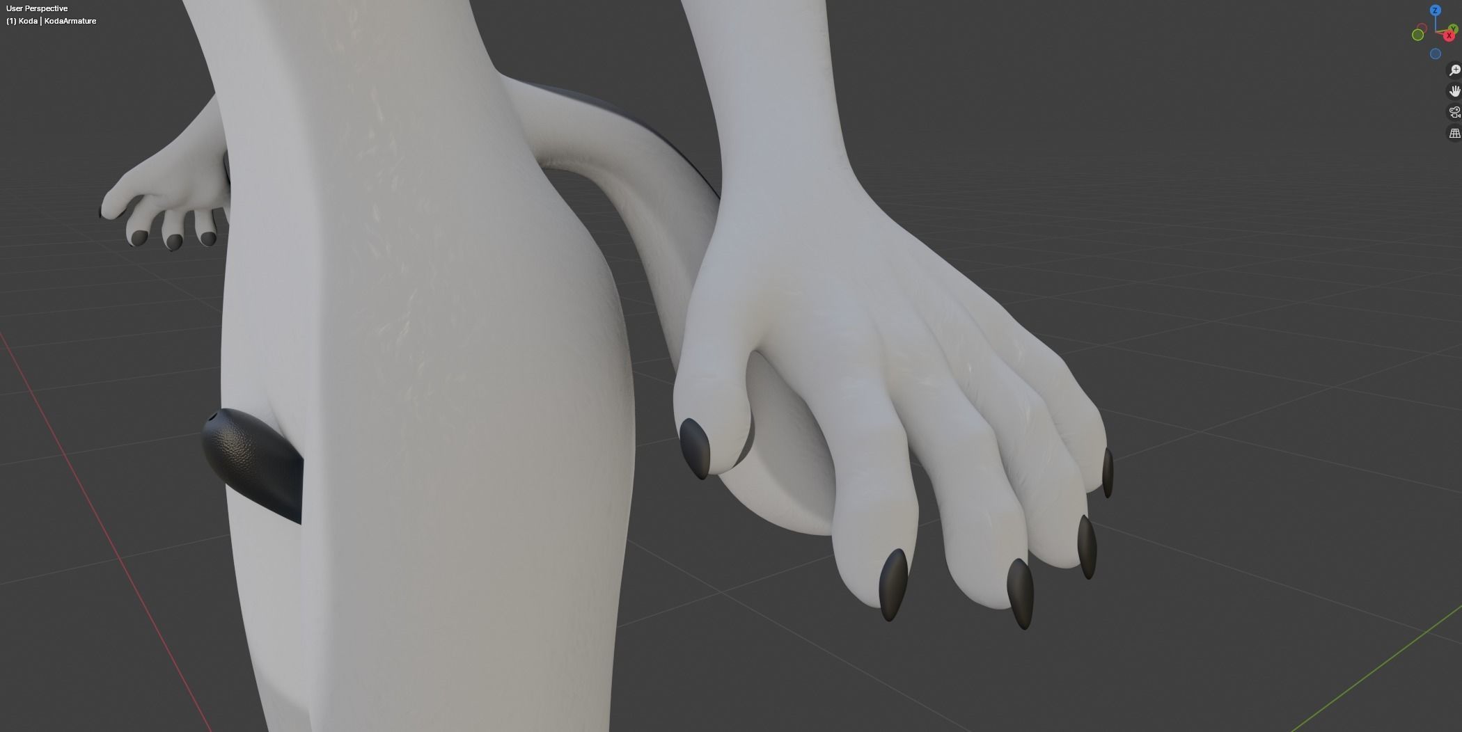 Koda Anthro Wolf Low-poly 3D model_43