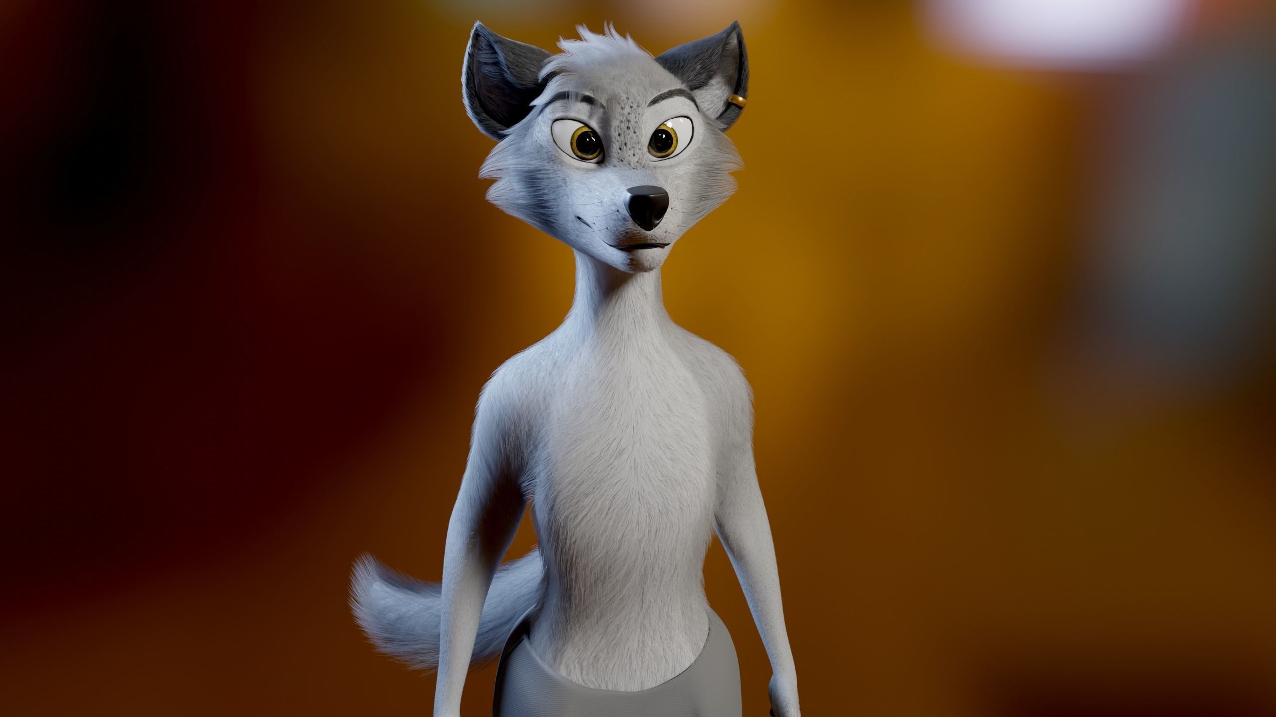 Koda Anthro Wolf Low-poly 3D model_2