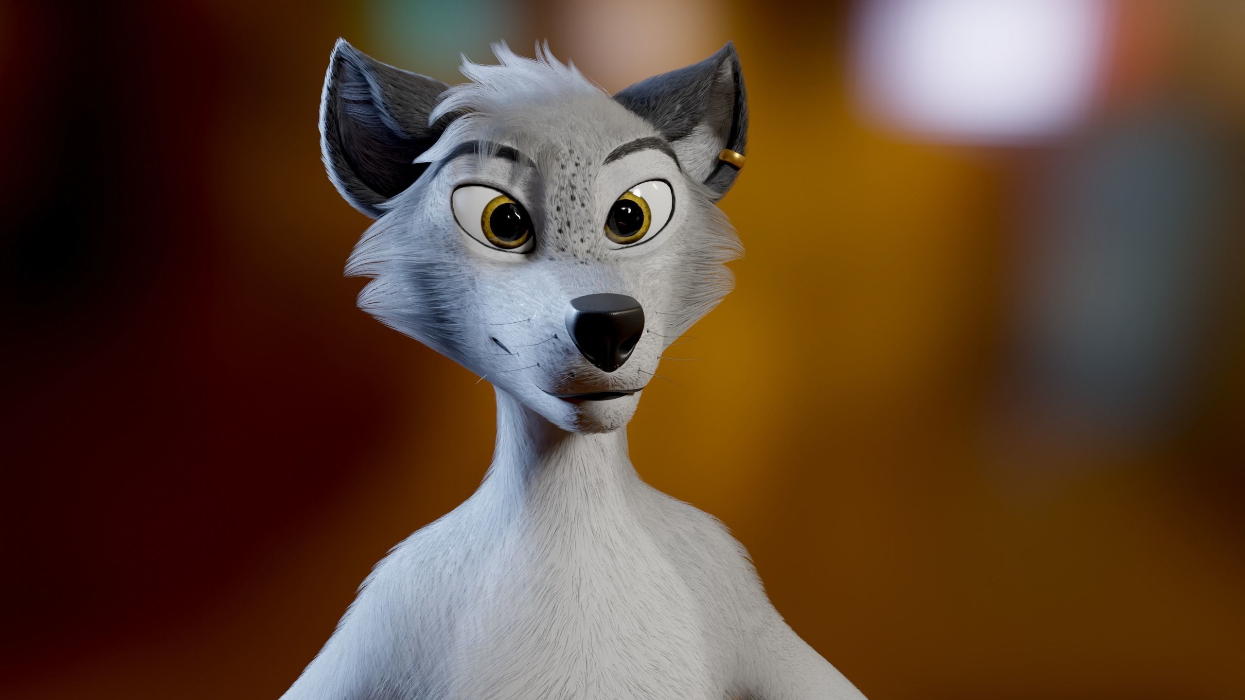 Koda Anthro Wolf Low-poly 3D model_3