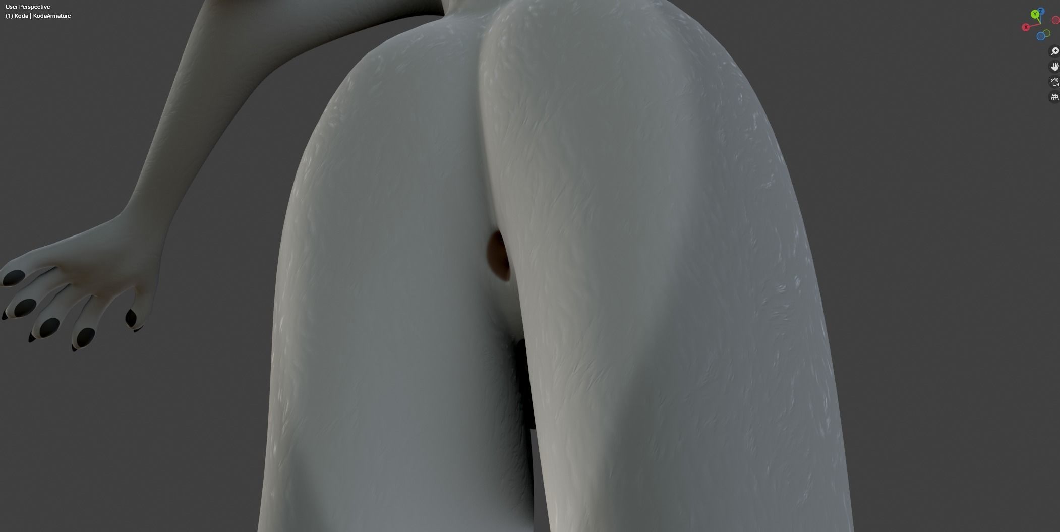 Koda Anthro Wolf Low-poly 3D model_42